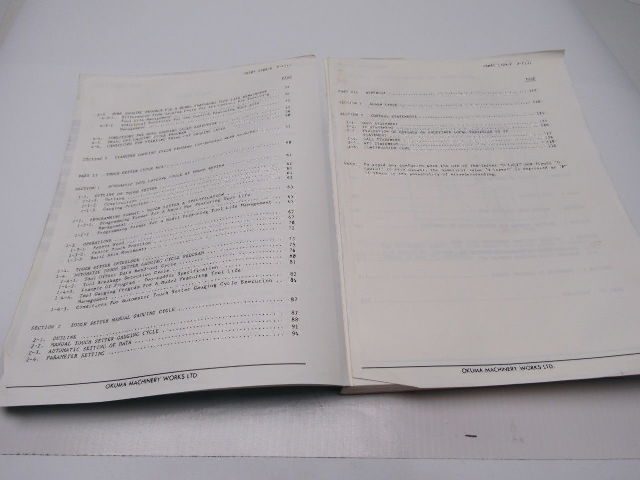Okuma OSP500(0)L-G LB9 CNC Gauging Manual 2nd Edition Nov. 1988 Publ .# CB005-R1