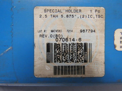 AMEC 070614-6 Rev 0 (BO) Indexing Counterbore Tool Holder #2.5 TAH 5.875"