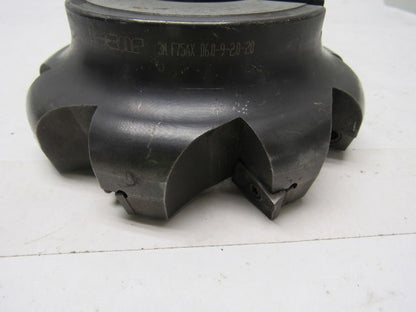 Iscar 3MF75AXD6.0-9-2.0-20 75° Face Mill Index Insert Tool Holder 6" 2" Arbor