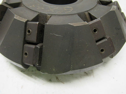6" End Mill Face Cutter 45° 1.50" Arbor
