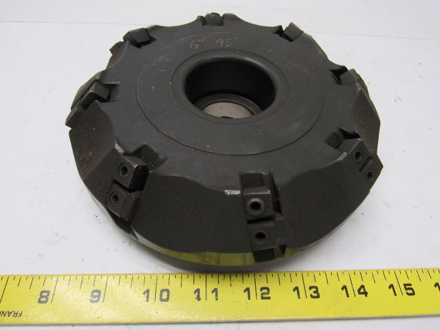 Valenite VMC-76-4-0608 RA 3T9 6" Shoulder Milling Cutter 45° 1.500" Arbor
