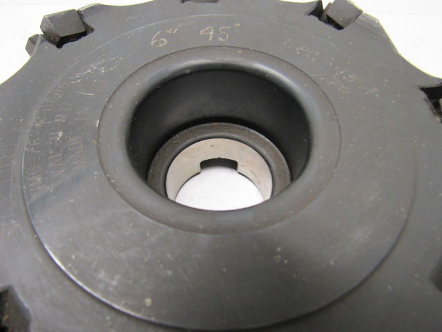 Valenite VMC-76-4-0608 RA 3T9 6" Shoulder Milling Cutter 45° 1.500" Arbor