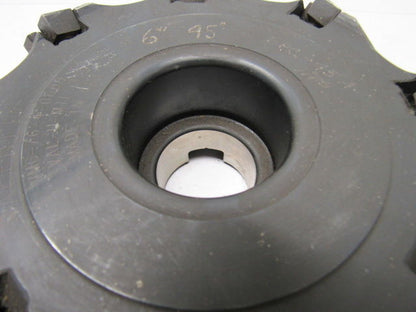 Valenite VMC-76-4-0608 RA 3T9 6" Shoulder Milling Cutter 45° 1.500" Arbor