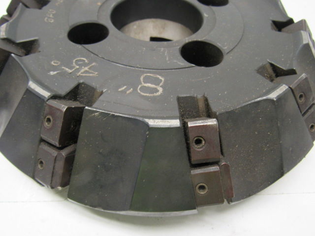 Valenite VMC-76-6-0810 R 8T0 8" Shoulder Mill Cutter 45° 2.500" Arbor
