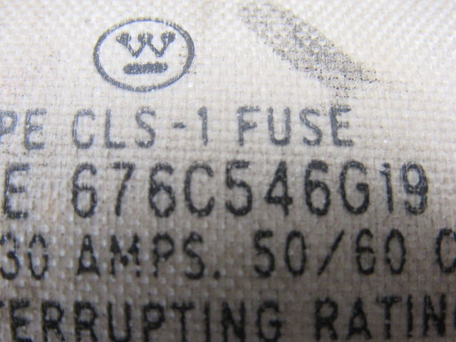 Westinghouse Type CLS-1 676C546G19 2.4/4.8KV 130A 50/60Hz Fuse