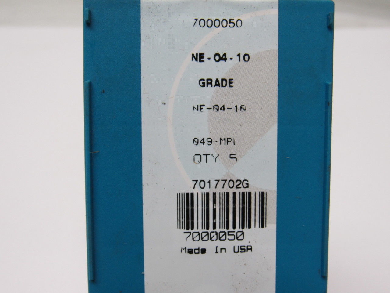 Ingersoll Cutting Tools 7000050 L-Nest Carbide Mill Inserts NE-04-10 Box of 5