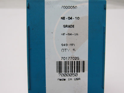 Ingersoll Cutting Tools 7000050 L-Nest Carbide Mill Inserts NE-04-10 Box of 5