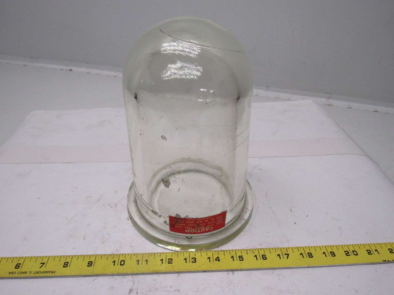 W.W. Sly MFG. Vintage Industrial Explosion Proof Pyrex Glass Light Globe