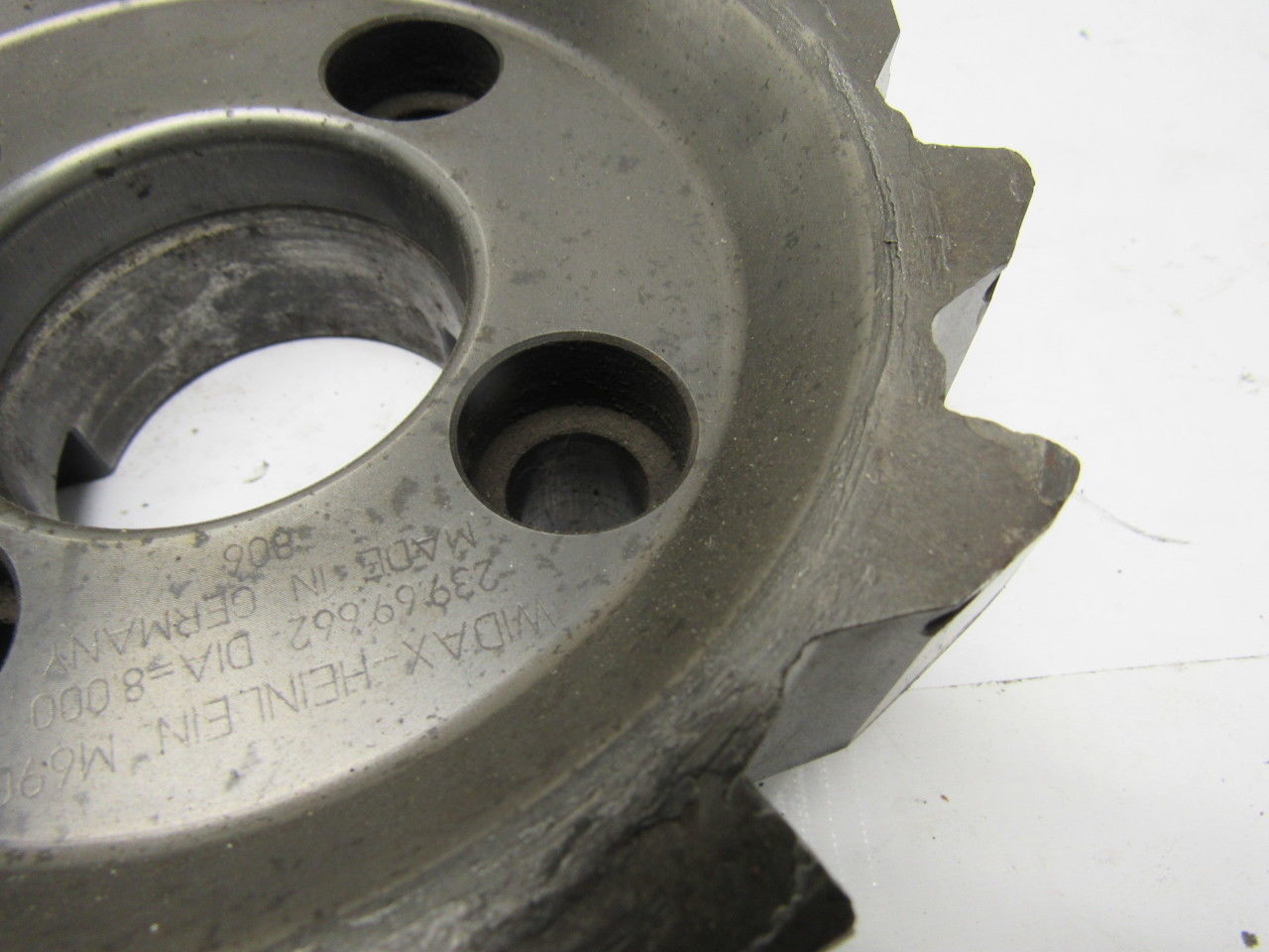 Widax Heinlein 239.69.662 8" Shell Face Mill 14 Inserts 2-1/2" Arbor Hole