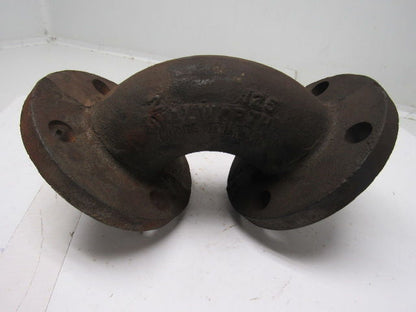 Walworth 2" Cast Steel 125lb Flanged 90 Degree Pipe Elbow W/(4) 7/8" Bolt Holes