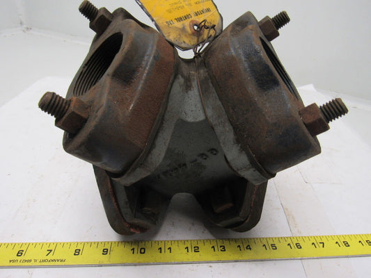 GG-440A Abrasive Line Pipe Cross W/2 Bolt Flange 2"-12 Threads