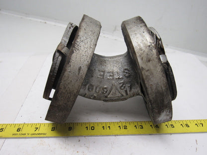 1-1/2" Cast Steel Flanged 45 Degree Pipe Elbow W/(4) 7/8" Bolt Holes