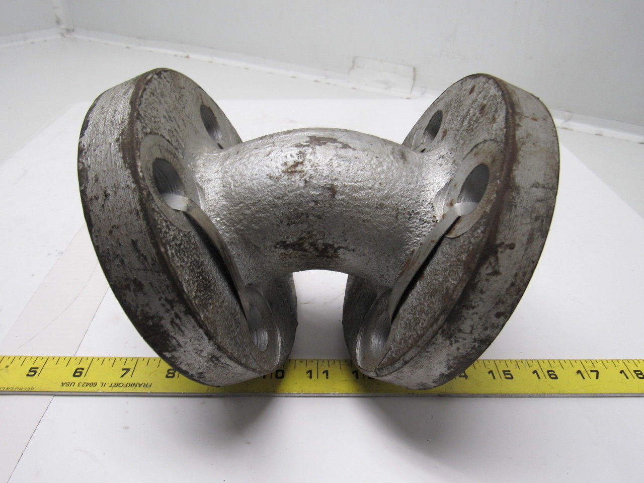 1-1/2" Cast Steel Flanged 45 Degree Pipe Elbow W/(4) 7/8" Bolt Holes