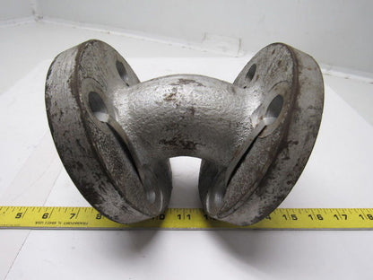 1-1/2" Cast Steel Flanged 45 Degree Pipe Elbow W/(4) 7/8" Bolt Holes