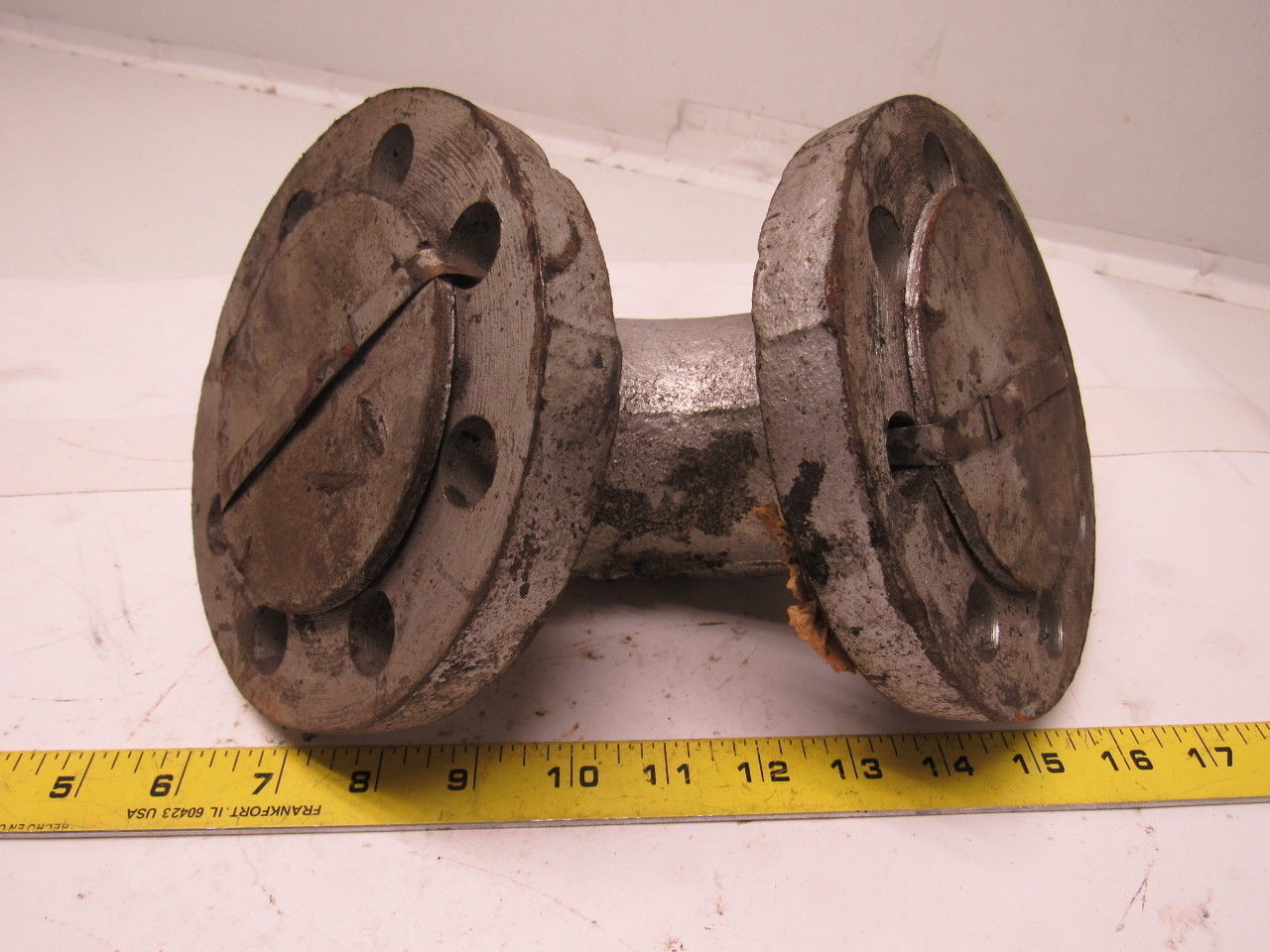 2" Cast Steel 300lb Flanged 90 Degree Pipe Elbow W/(8) 7/8" Bolt Holes