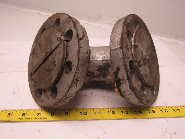 2" Cast Steel 300lb Flanged 90 Degree Pipe Elbow W/(8) 7/8" Bolt Holes