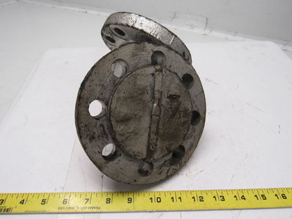 2" Cast Steel 300lb Flanged 90 Degree Pipe Elbow W/(8) 7/8" Bolt Holes