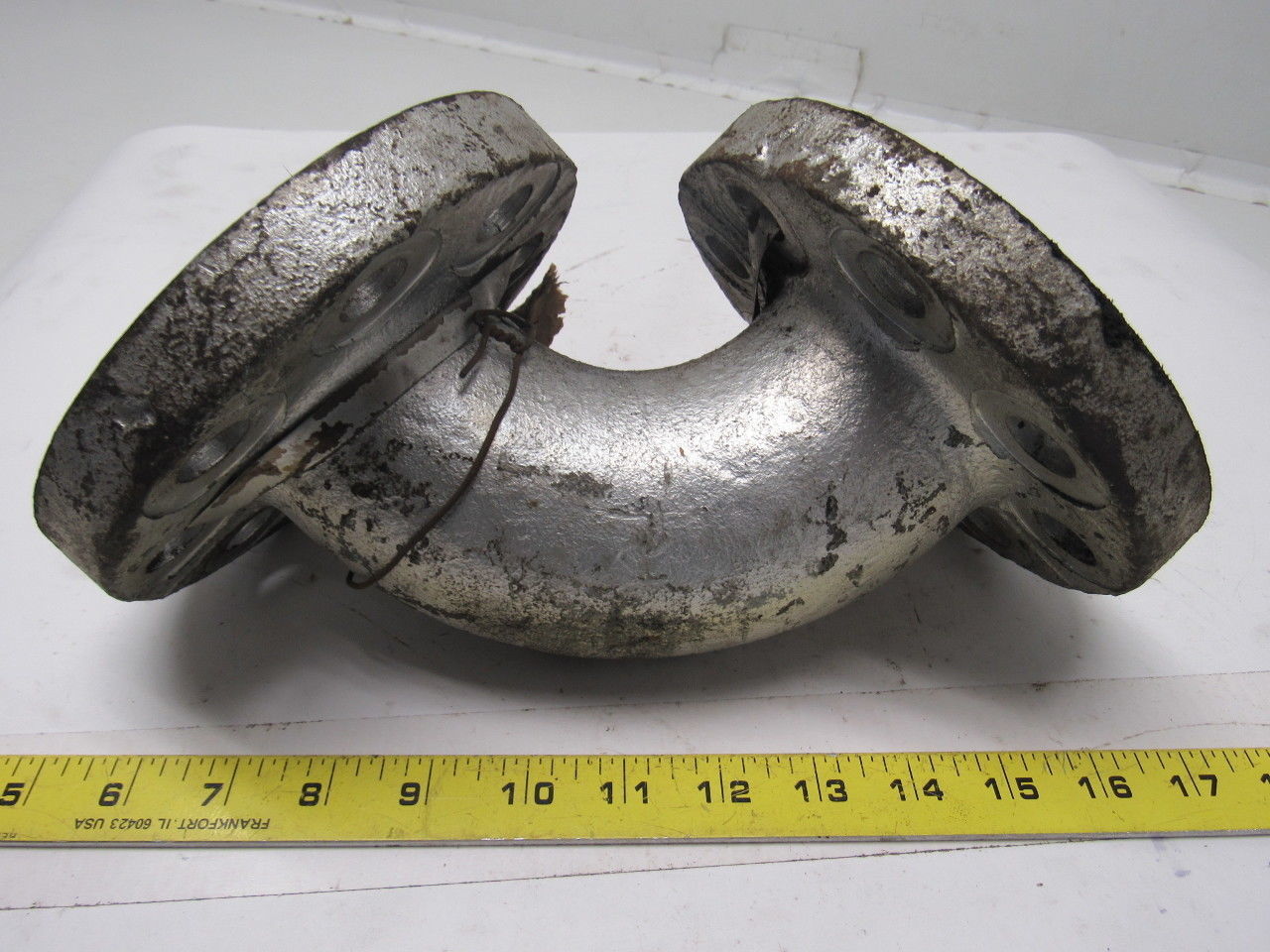 2" Cast Steel 300lb Flanged 90 Degree Pipe Elbow W/(8) 7/8" Bolt Holes