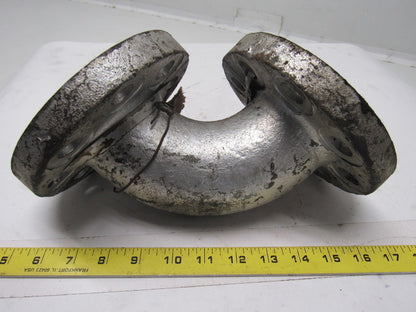 2" Cast Steel 300lb Flanged 90 Degree Pipe Elbow W/(8) 7/8" Bolt Holes