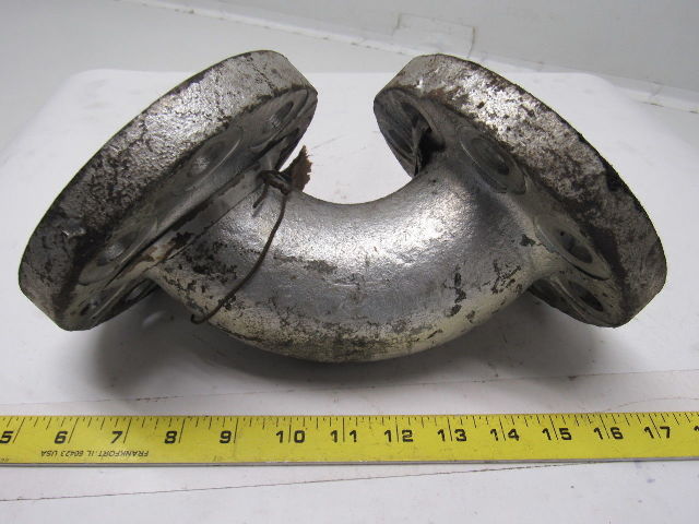 2" Cast Steel 300lb Flanged 90 Degree Pipe Elbow W/(8) 7/8" Bolt Holes