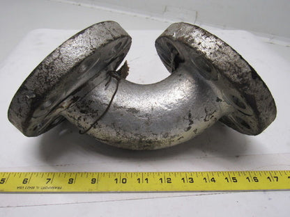 2" Cast Steel 300lb Flanged 90 Degree Pipe Elbow W/(8) 7/8" Bolt Holes
