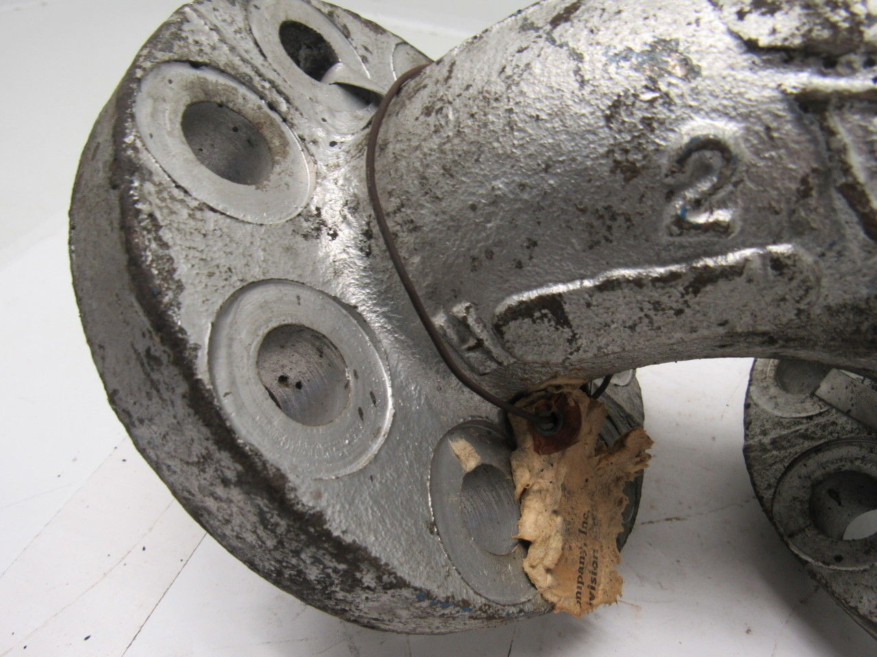 2" Cast Steel 300lb Flanged 90 Degree Pipe Elbow W/(8) 7/8" Bolt Holes