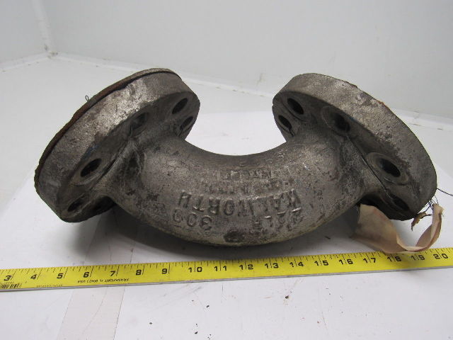 Walworth 2-1/2" LR  Steel Flanged 90 Degree Pipe Elbow W/(8) 7/8" Bolt Holes