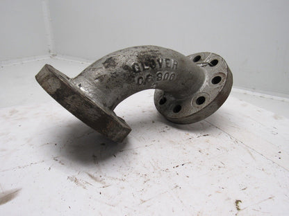 Clover CS800 2" Steel Flanged 90 Degree Pipe Elbow W/(8) 7/8" Bolt Holes