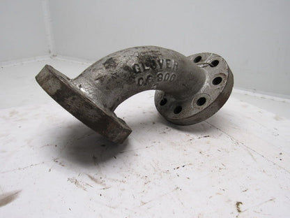 Clover CS800 2" Steel Flanged 90 Degree Pipe Elbow W/(8) 7/8" Bolt Holes