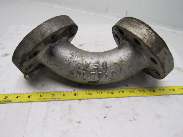 2" Steel Flanged 90 Degree Pipe Elbow W/(8) 7/8" Bolt Holes
