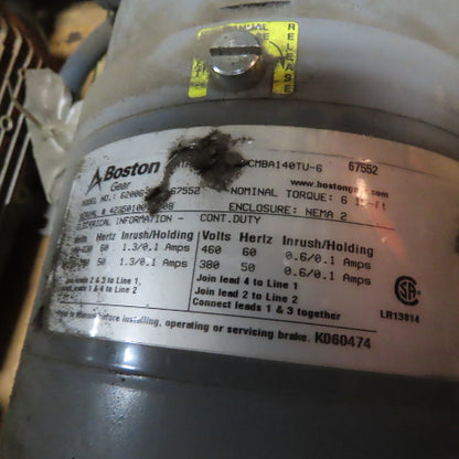 Boston Gear F643B56B7CMBA140TU6KUTFW Triple Reduction Speed Reducer 56:1 Ratio
