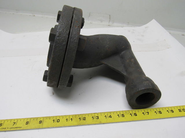 2-1/2FL24 2-1/2" X 1-1/4" Cast Steel Pipe 90° Cleanout W/Flange