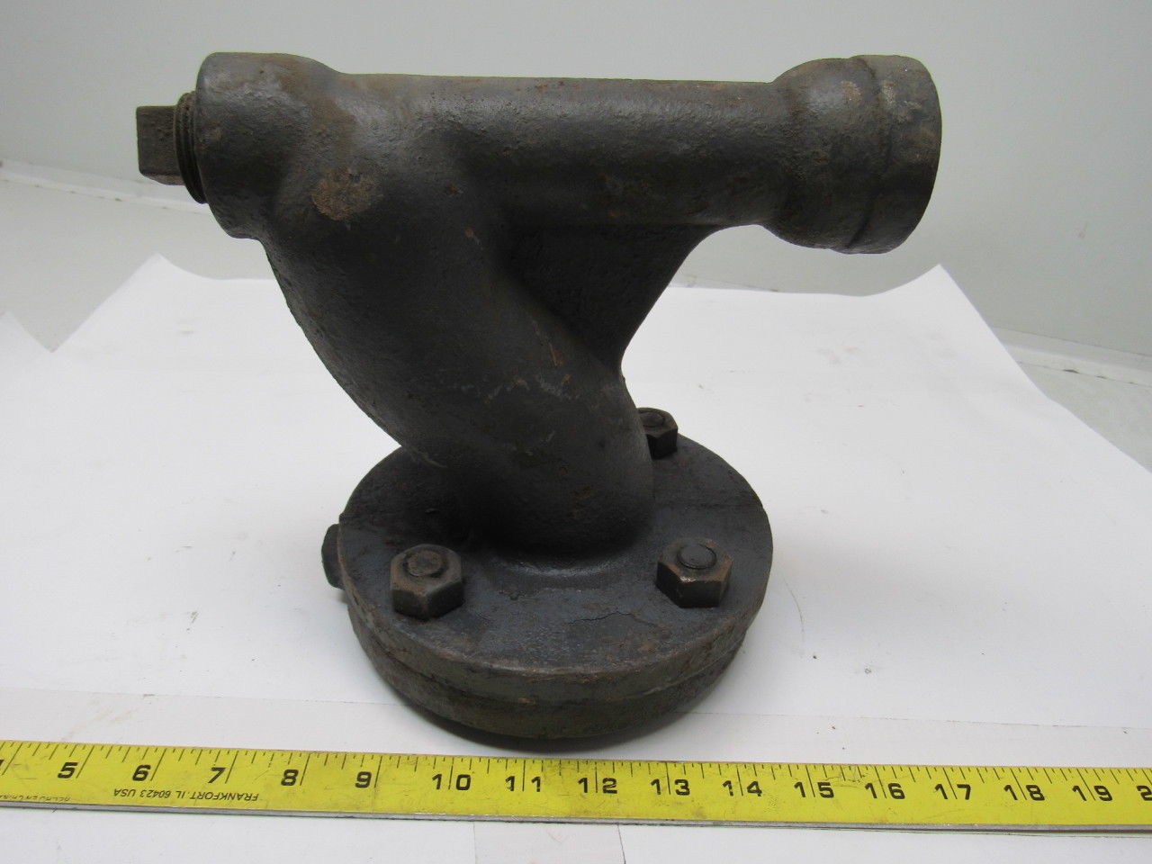 2-1/2FL24 2-1/2" X 1-1/4" Cast Steel Pipe 90° Cleanout W/Flange