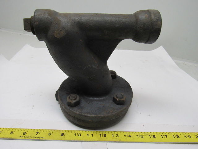 2-1/2FL24 2-1/2" X 1-1/4" Cast Steel Pipe 90° Cleanout W/Flange
