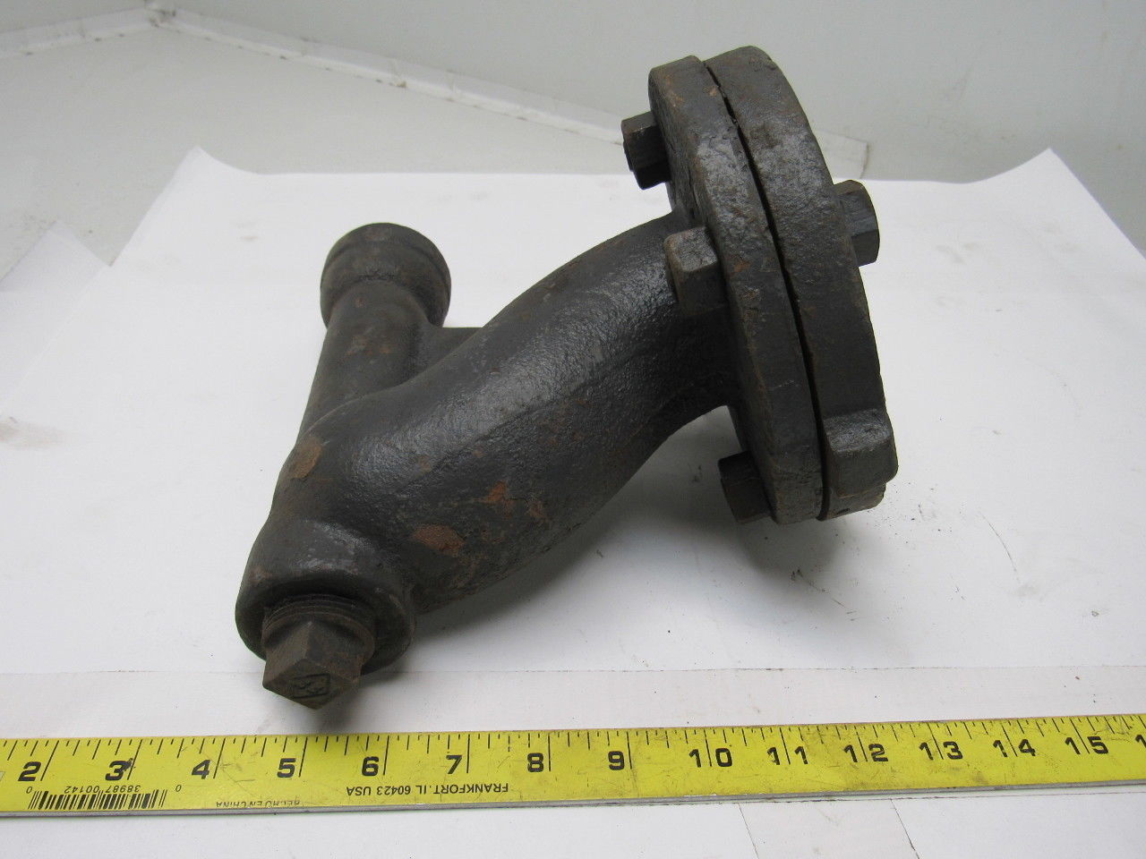 2-1/2FL24 2-1/2" X 1-1/4" Cast Steel Pipe 90° Cleanout W/Flange