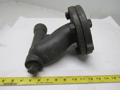 2-1/2FL24 2-1/2" X 1-1/4" Cast Steel Pipe 90° Cleanout W/Flange