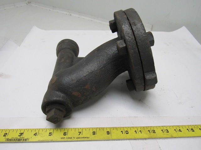 2-1/2FL24 2-1/2" X 1-1/4" Cast Steel Pipe 90° Cleanout W/Flange