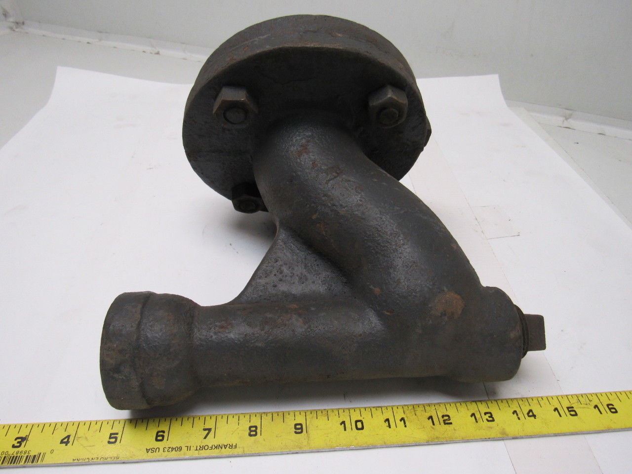2-1/2FL24 2-1/2" X 1-1/4" Cast Steel Pipe 90° Cleanout W/Flange