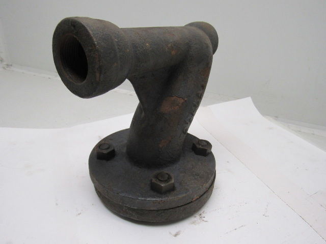 2-1/2FL24 2-1/2" X 1-1/4" Cast Steel Pipe 90° Cleanout W/Flange