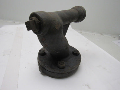 2-1/2FL24 2-1/2" X 1-1/4" Cast Steel Pipe 90° Cleanout W/Flange