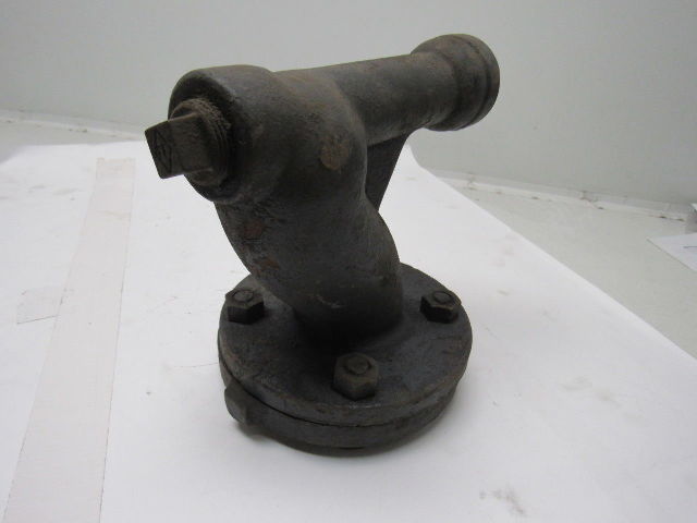 2-1/2FL24 2-1/2" X 1-1/4" Cast Steel Pipe 90° Cleanout W/Flange