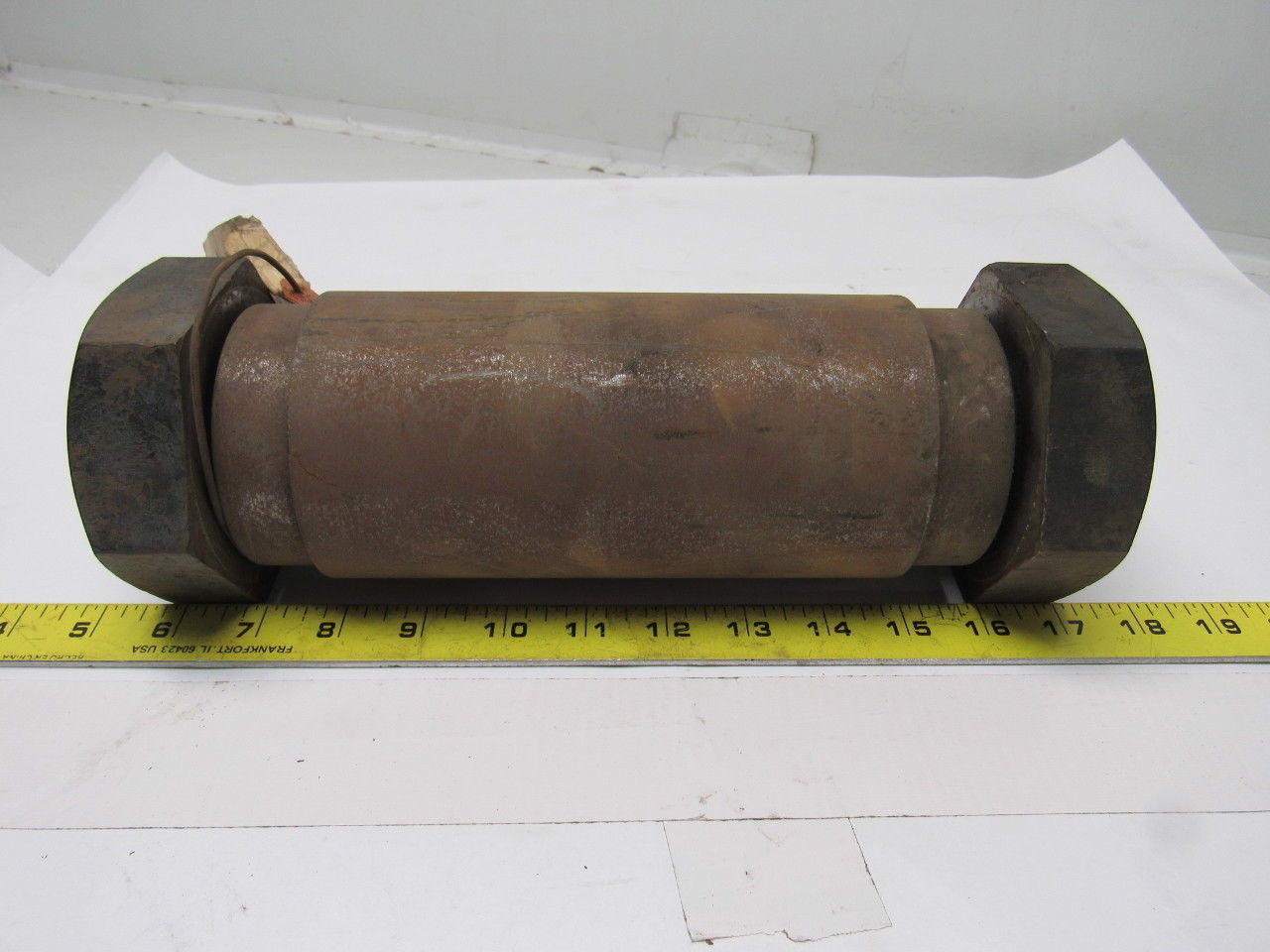 Pin For 10 Ton Hoist Bottom Block 3-9/16" OD X 11-3/4" OAL 3.825" Nut