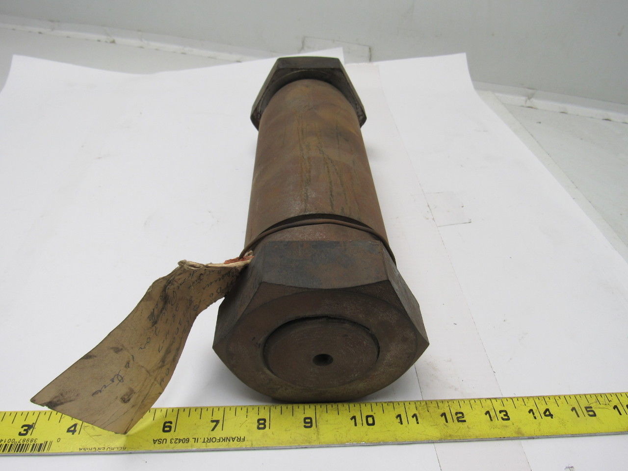 Pin For 10 Ton Hoist Bottom Block 3-9/16" OD X 11-3/4" OAL 3.825" Nut