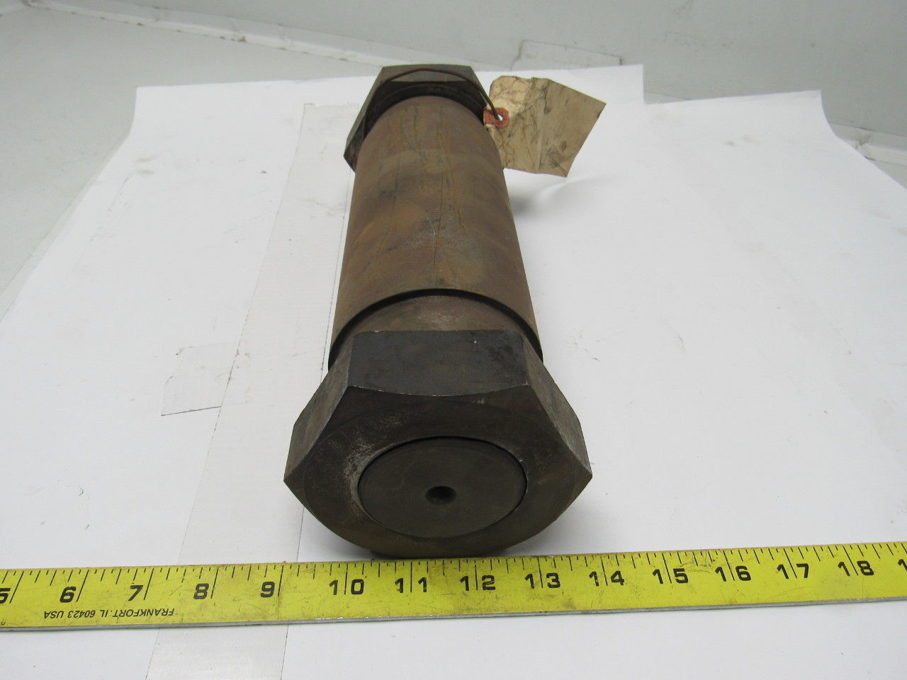 Pin For 10 Ton Hoist Bottom Block 3-9/16" OD X 11-3/4" OAL 3.825" Nut