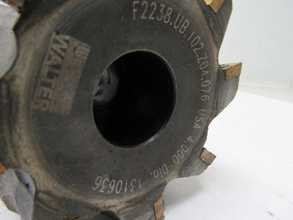 Walter F2238.UB.102.Z04.076 4" Diameter Indexable Helical Mill Milling Cutter