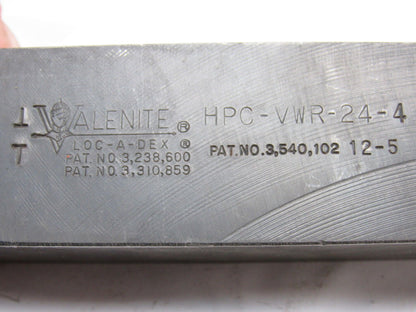 Valenite HPC-VWR-24-4 1.5" Square Shank Screw Type Lathe Tool Holder 8" Length