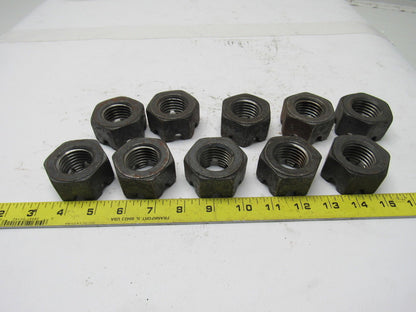 1-1/4"-7 Plain Finish Steel Slotted Castle Nut Lot of 10