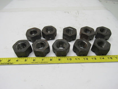 1-1/4"-7 Plain Finish Steel Slotted Castle Nut Lot of 10