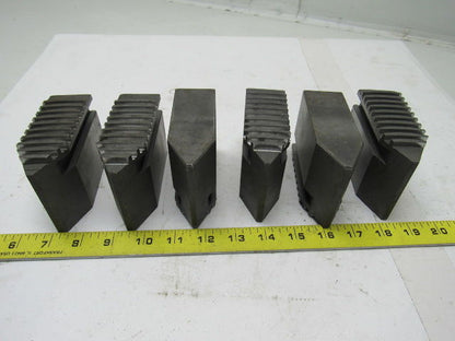 0052 Monoblock Lathe Chuck Soft Jaws 4-1/4" X 1-1/2" X 2" Lot Of 6