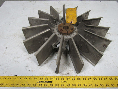 19-1/4" OD Straight Aluminum Radial Fan 15 Blade 1-3/8" ID Bushing